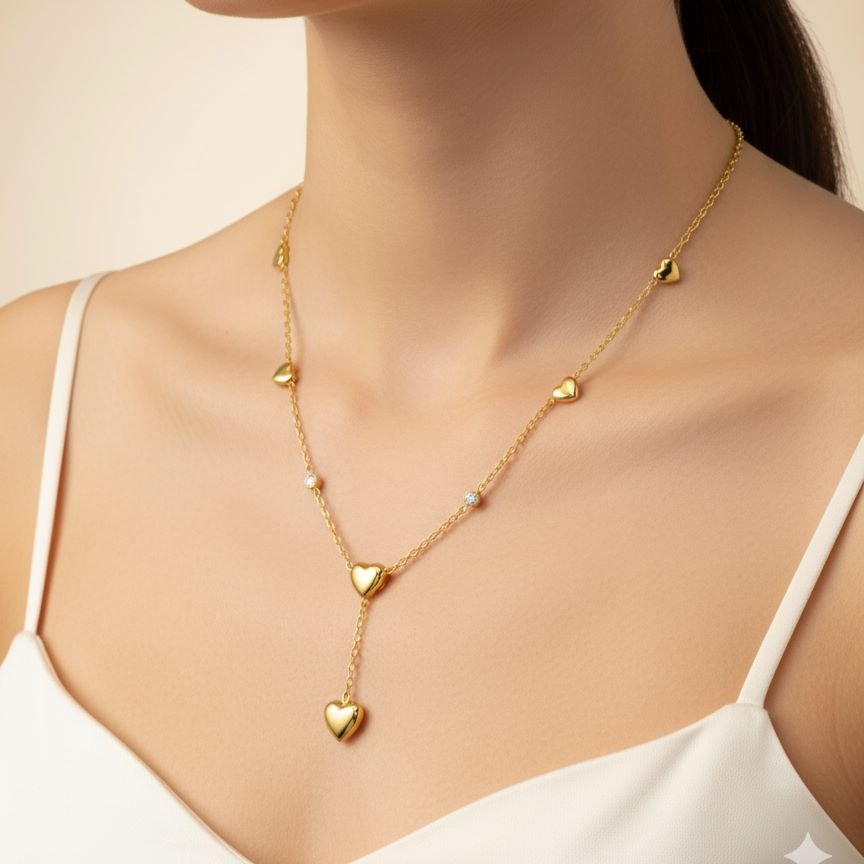 Amore Drop Heart Necklace