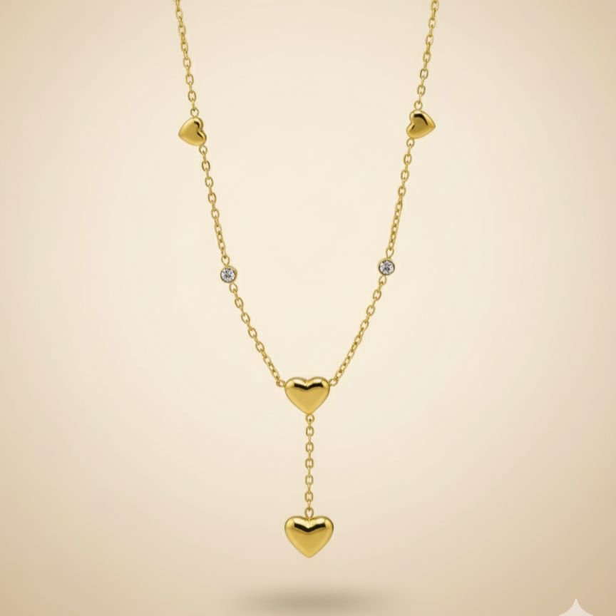 Amore Drop Heart Necklace2