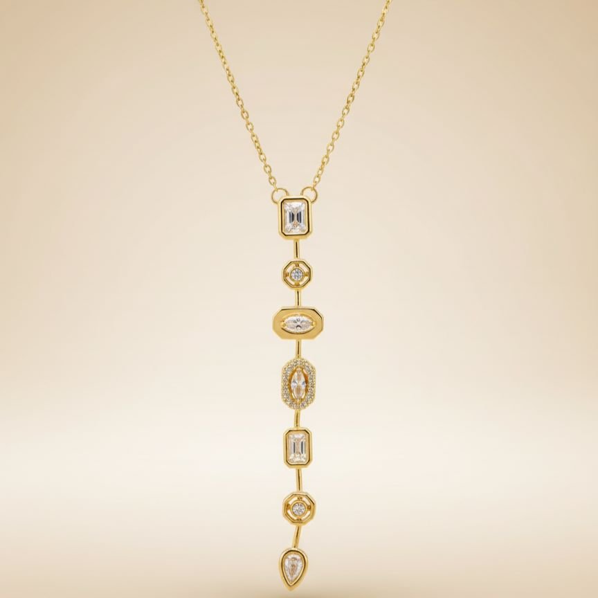 Artisan Gem Drop Pendant Necklace