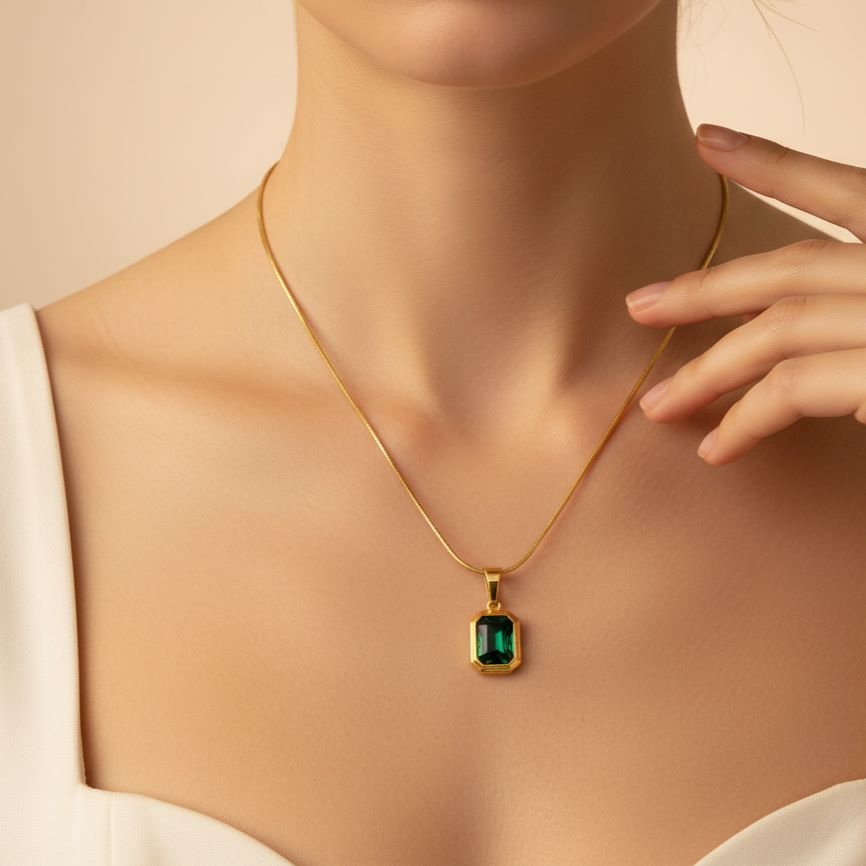 Aura Sculptural U-Pendant Necklace
