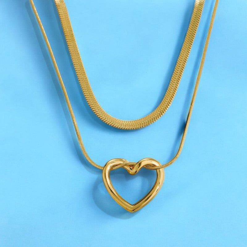 Eternal Heart Dual Chain Necklace 2