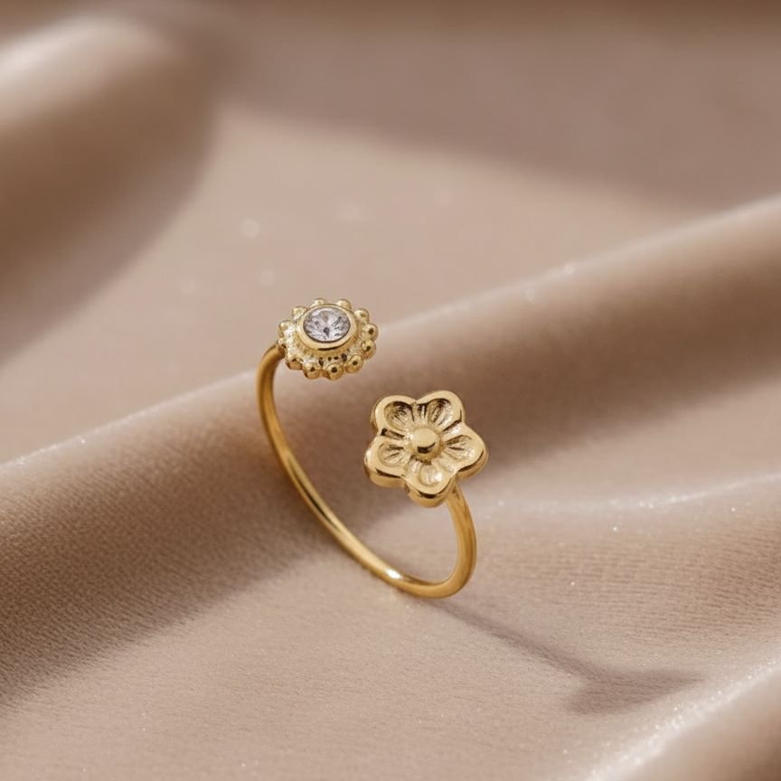 Floral Whisper Open Ring