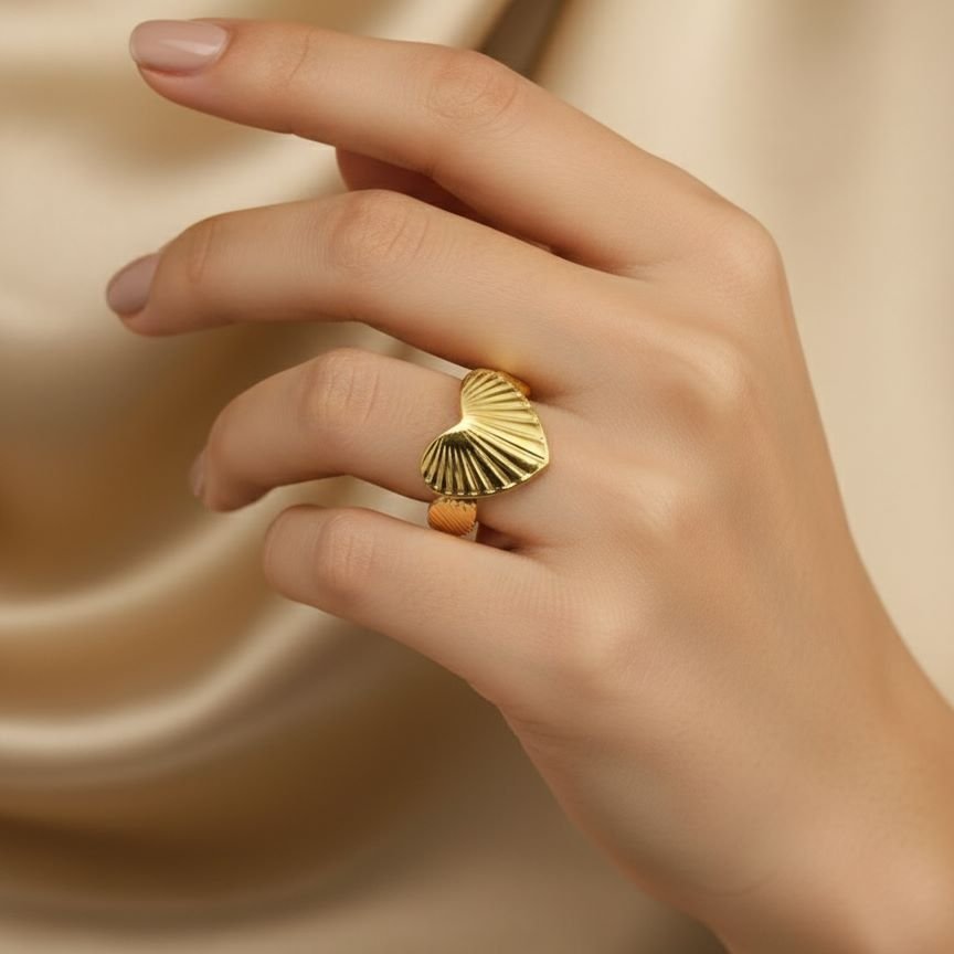 Gilded Plume Cuff Ring2