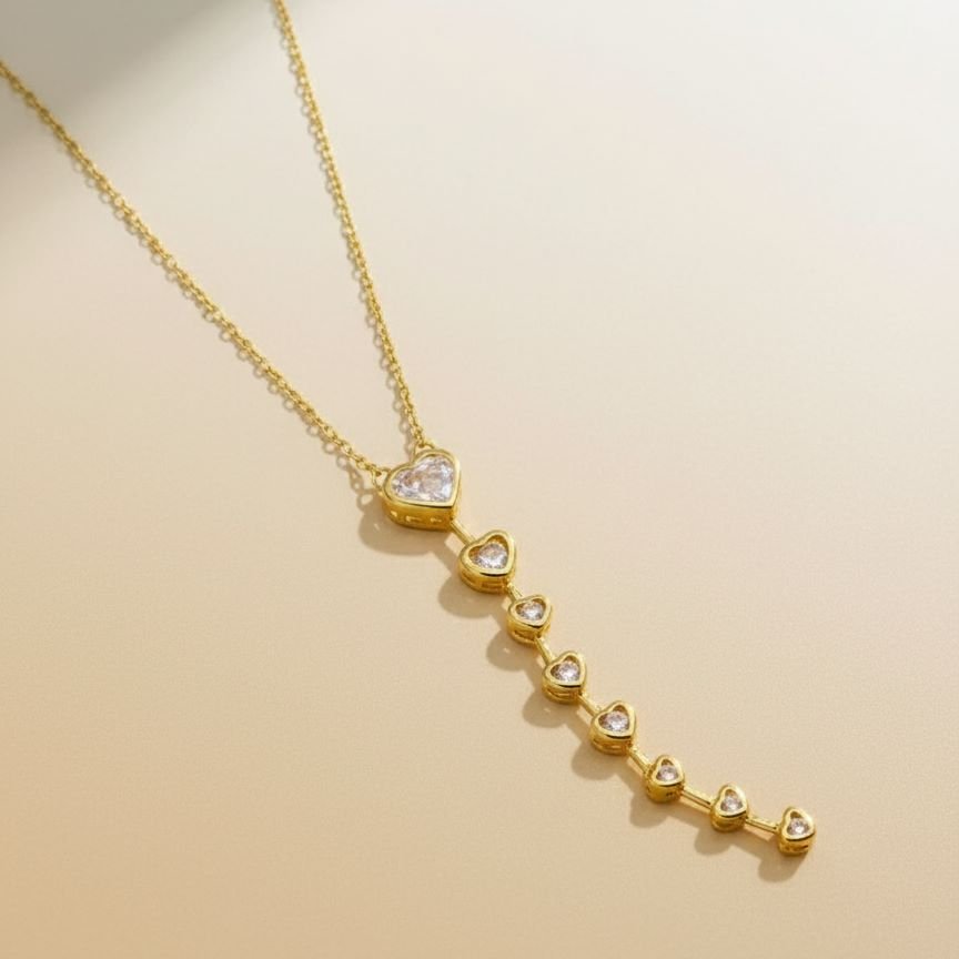 Heartfall Droplet Pendant Necklace