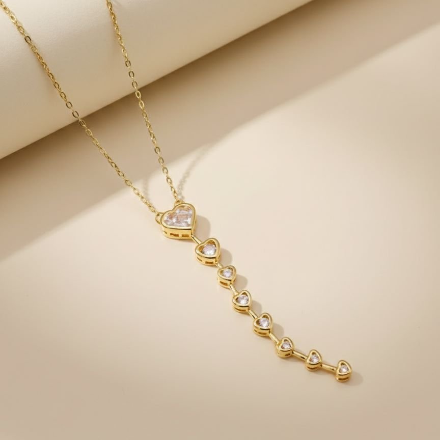 Radiant Cascade Drop Pendant Necklace