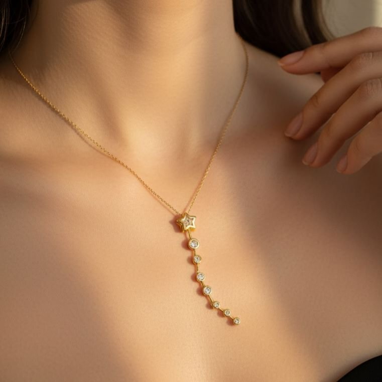 Stellar Cascade Pendant Necklace