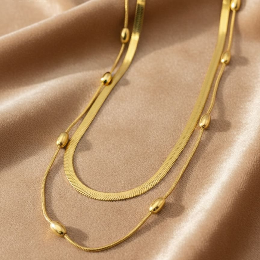 Venetian Duo Layered Necklace