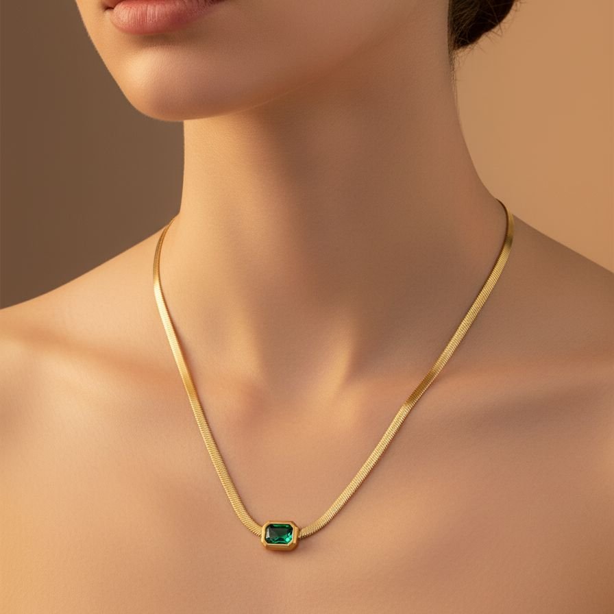 Veridian Serenity Pendant Necklace