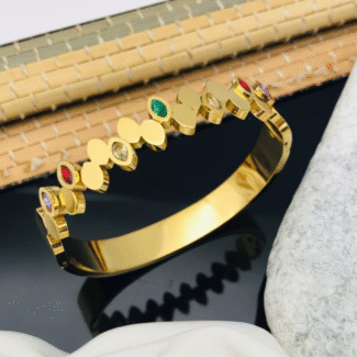 Vivid Aura Multicolour Stone Anti-Tarnish Bracelet