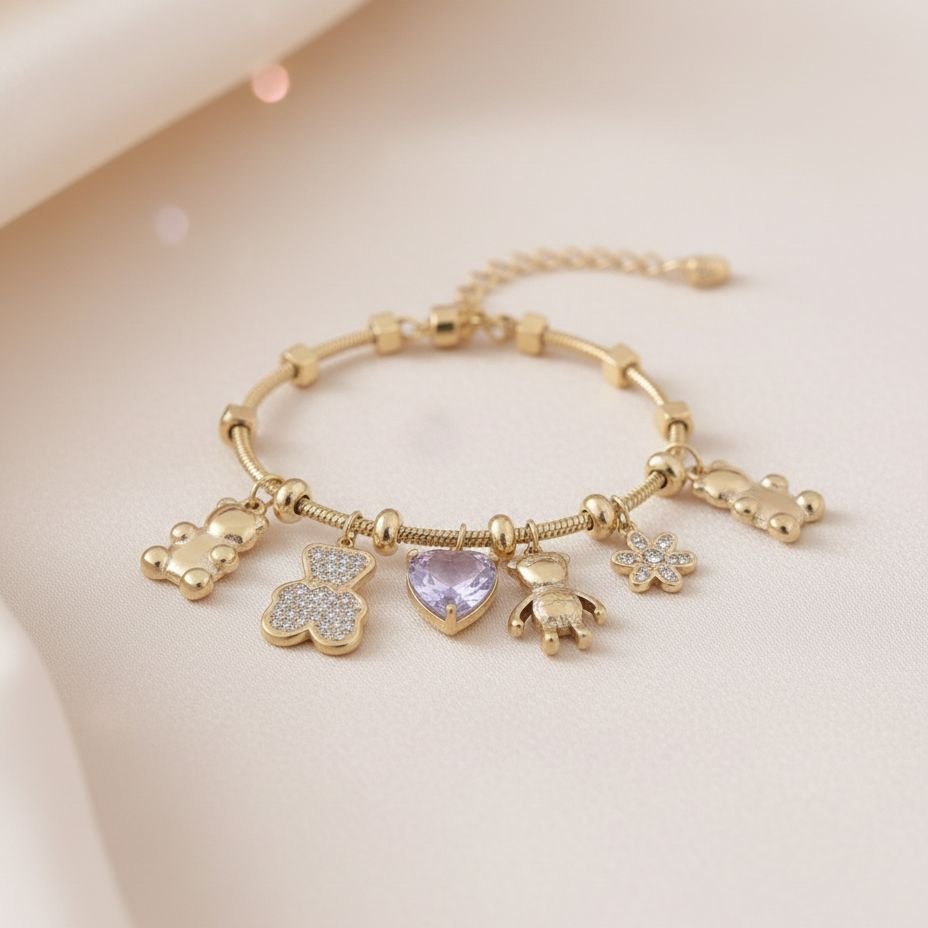 Charm Bliss Anti-Tarnish Gold Bracelet