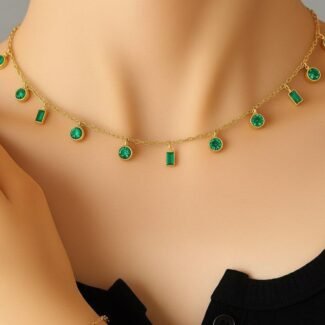 Emerald Dangle Charm Pendant