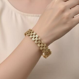 Golden Blossom Link Bracelet