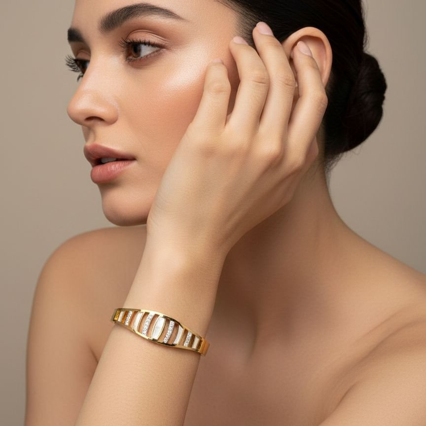 Mosaic Elegance Anti-Tarnish Kada 1