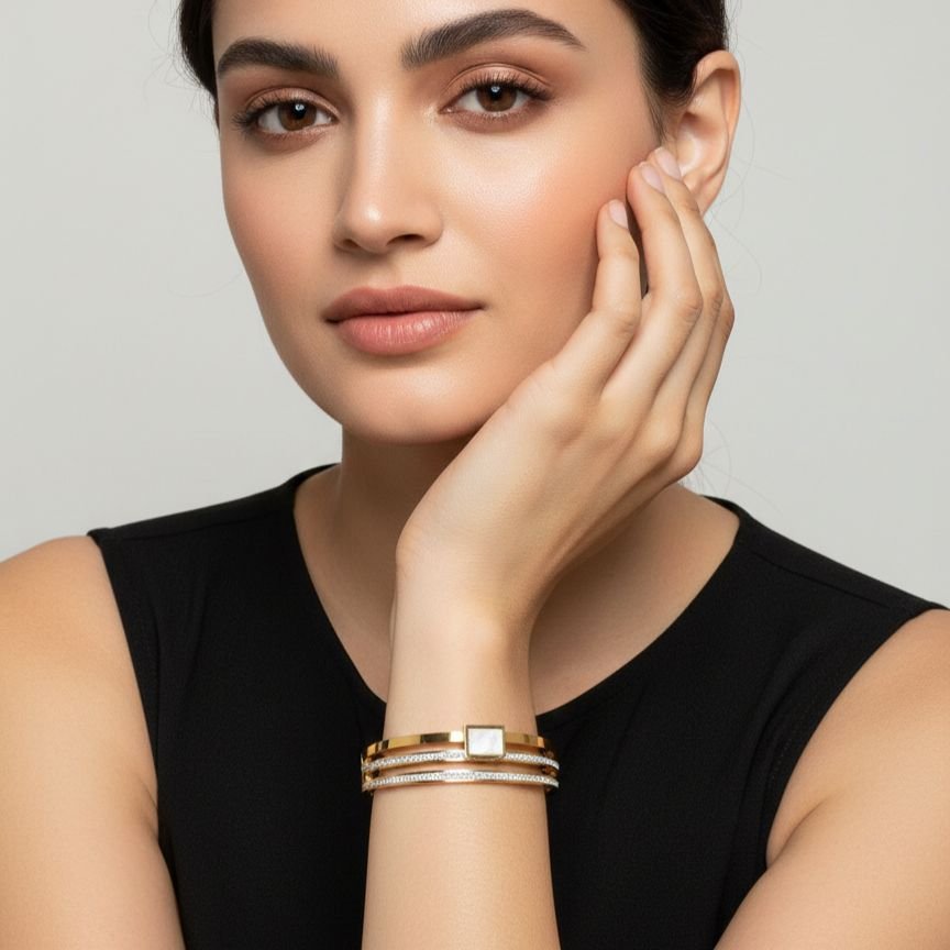 Triple-Tier MOP Luxe Anti-Tarnish Kada 2