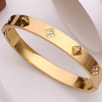 Gold-Tone Studded Kada
