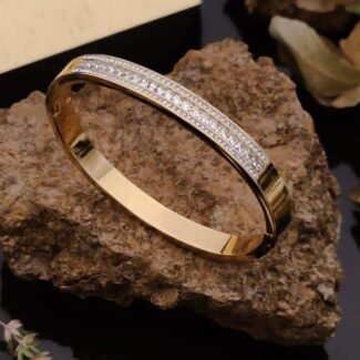 Stone-Accented Anti-Tarnish Kada