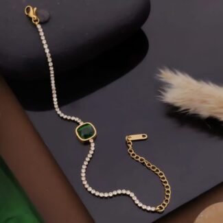 Green Stone Tennis Bracelet